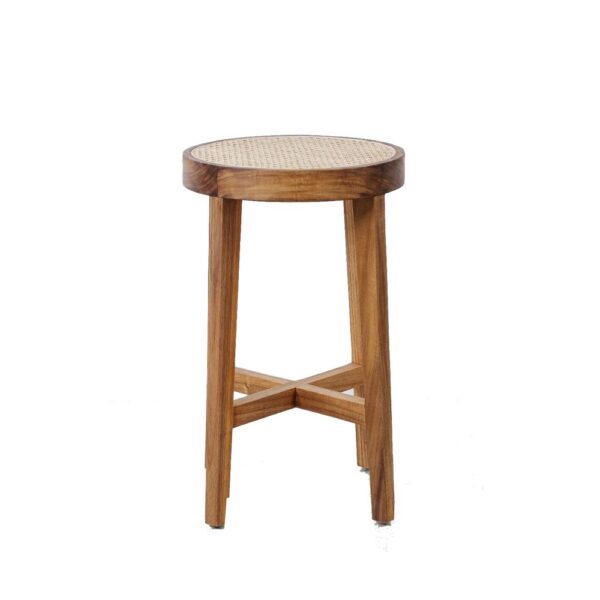 Moon Ottoman Stool Chair with combination rattan natural for hotel, restaurant, villa, apartment, commercial project.